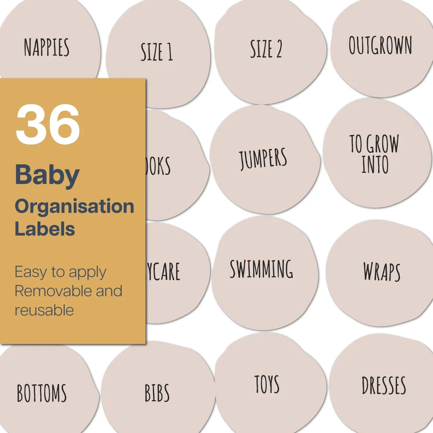 Baby Labels - Neutral - Organisation Labels