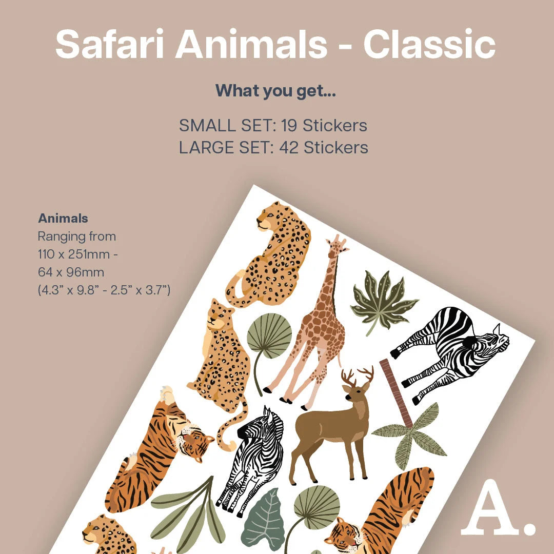 Classic Safari Animal Wall Decals - Decals - Animals