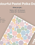 Colourful Pastel Polka Dots Wall Decal - Decals - Polka Dots