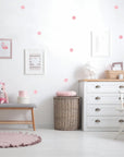 Dusty Pink Polka Dot Wall Decal - Decals Dots