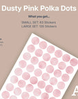 Dusty Pink Polka Dot Wall Decal - Decals - Polka Dots