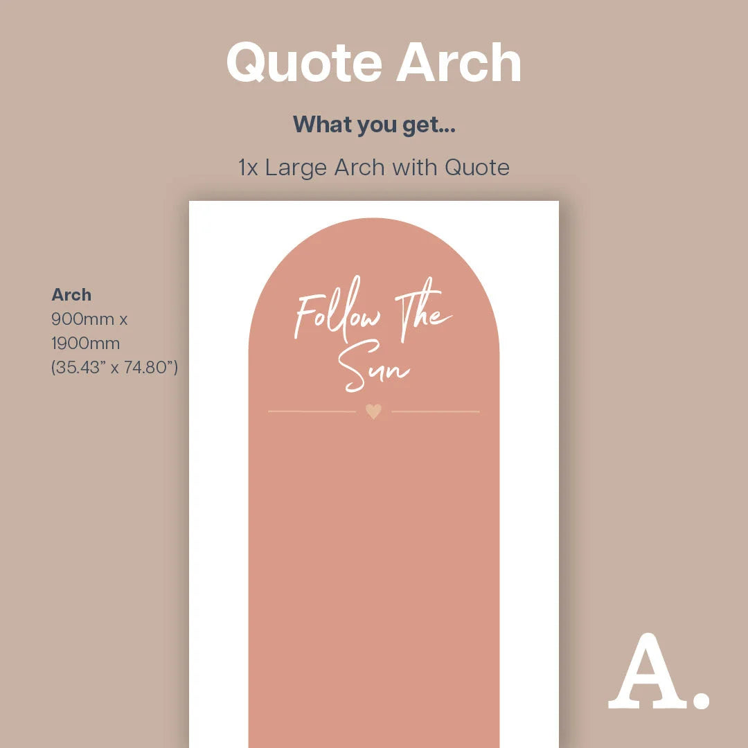 Follow The Sun Arch - Decals Quote Arches