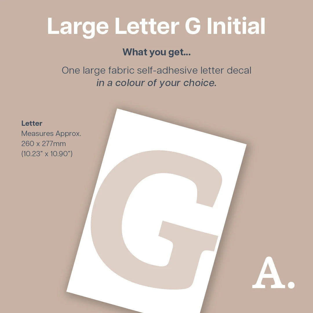 Letter G Initial Decal - Decals - Initials