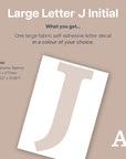 Letter J Initial Decal - Decals - Initials