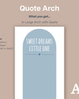 Sweet Dreams Little One Arch - Decals Quote Arches