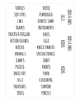 Toy Labels - Boys - Clear - Organisation Labels